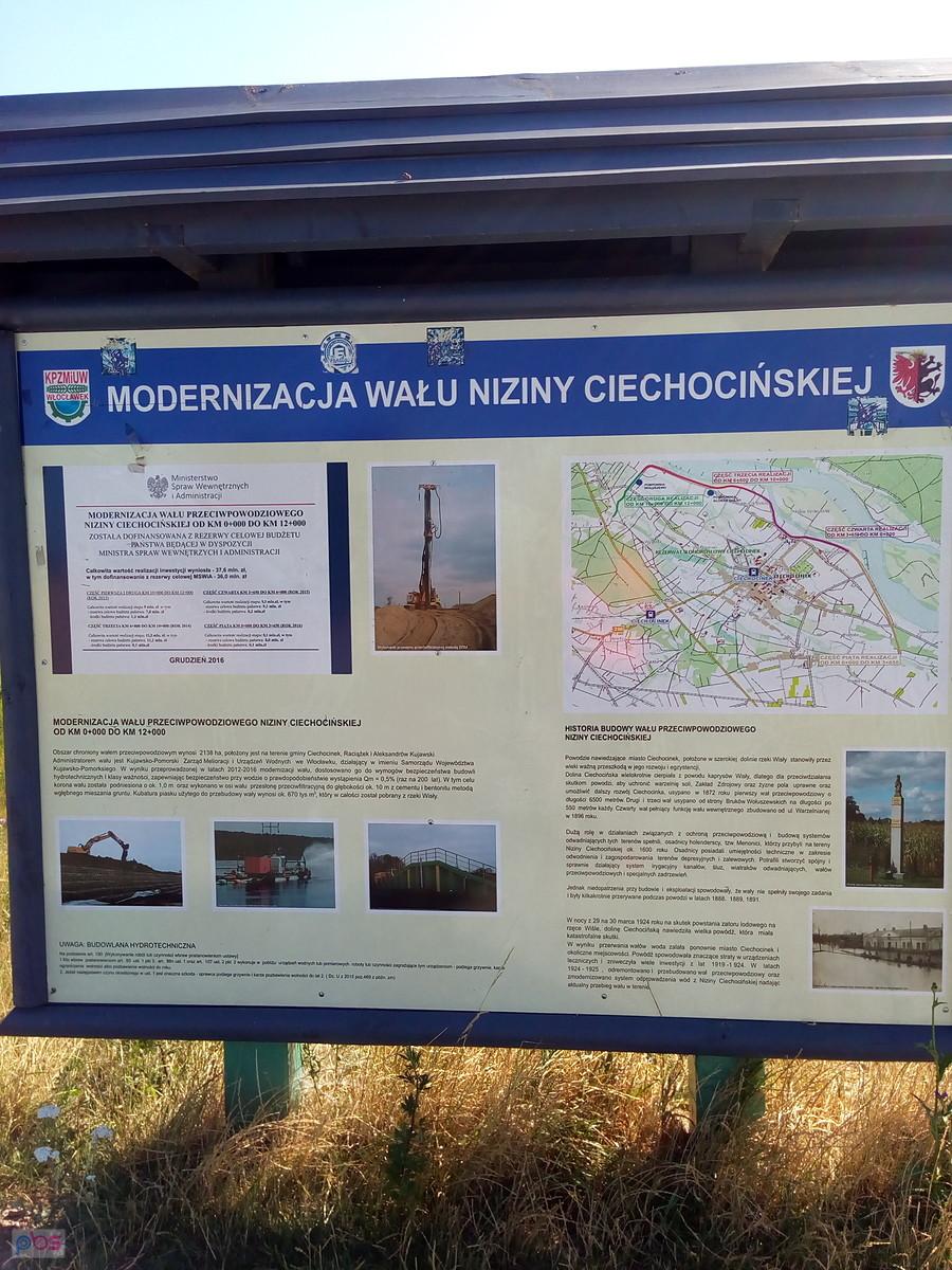 Modernizacja wałów, tabliTężnie ca informacyjna