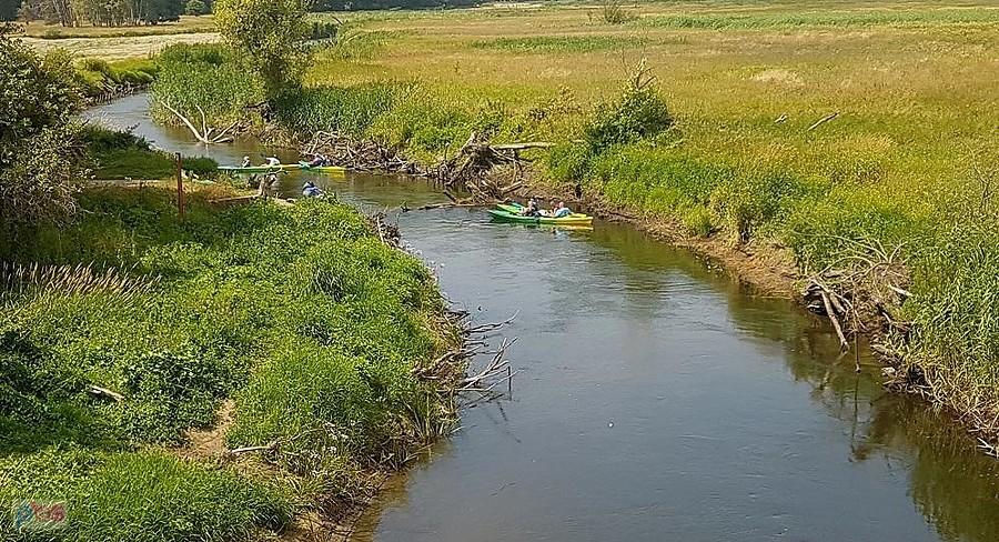 Kajaki na Inie w okolicy Łęska