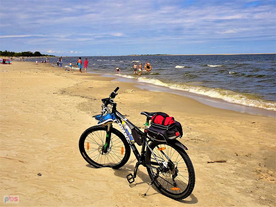 Wycieczka rowerowa - Pętla Żuławska. Plaża w Mikoszewie.
