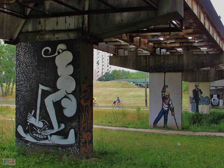 Murale przy Potoku Służewieckim