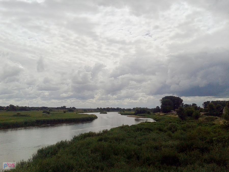 Warta, widok z mostu w Kole