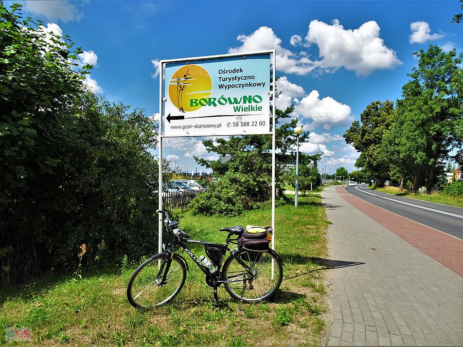 Wycieczka rowerowa nad Jezioro Borówno Wielkie. Jestem na miejscu.