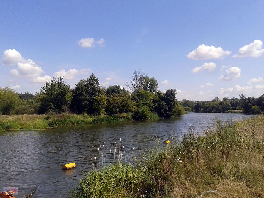 Rzeka Warta, prom na ul. Kościelnickiej, Uniejów