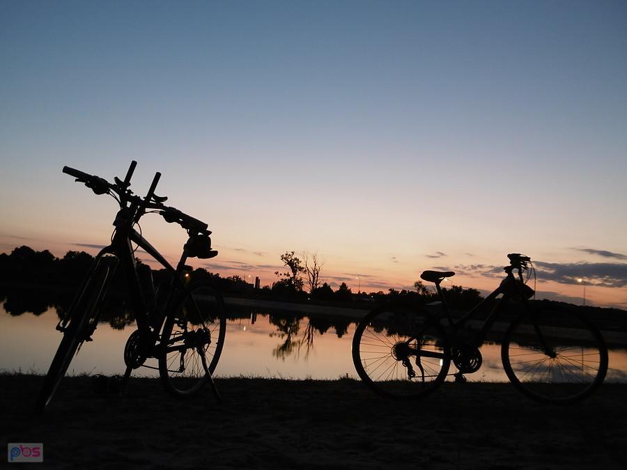 Rowerki na plaży w Gołuchowie