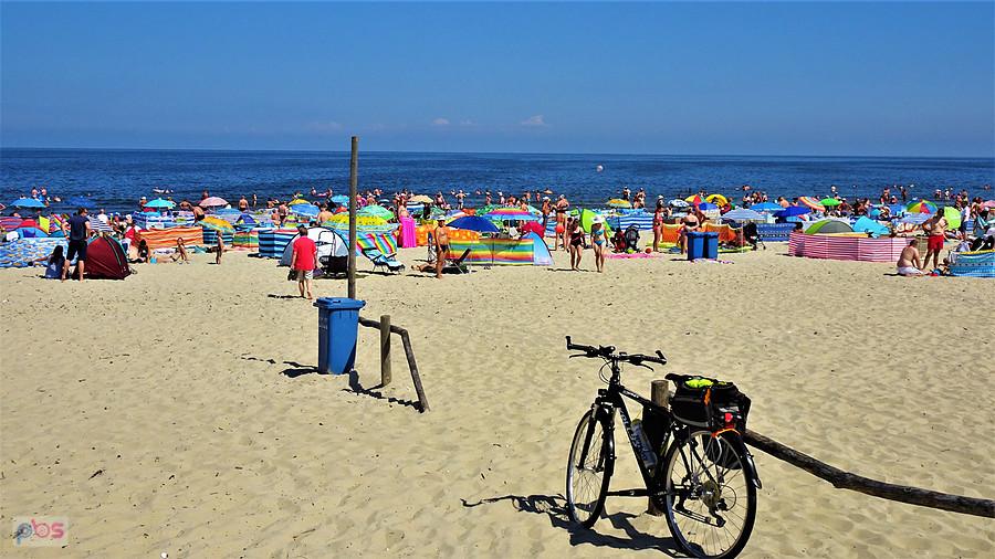 Wycieczka na d morze - Jantar. Plaża w Jantarze.