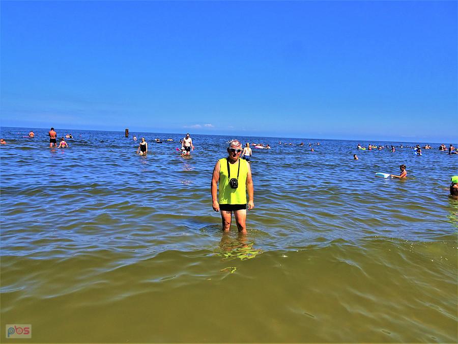 Wycieczka na d morze - Jantar. Plaża w Jantarze.