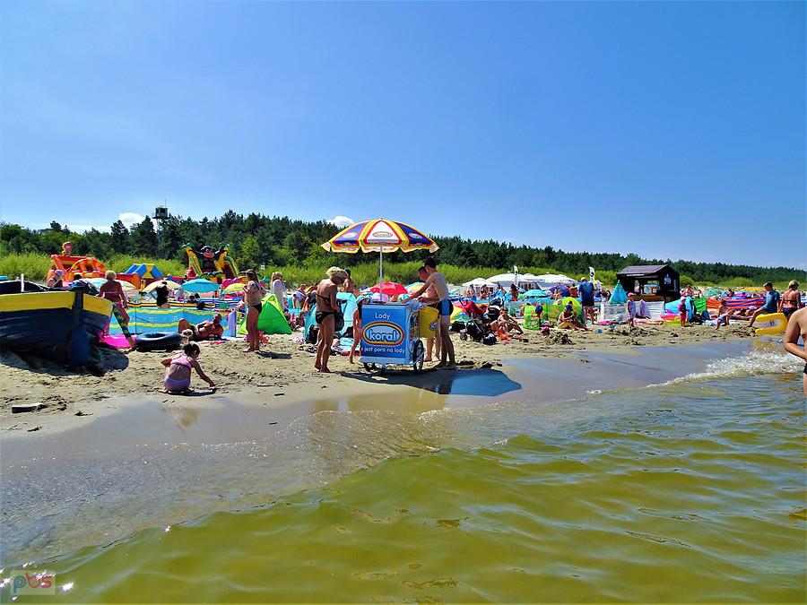 Wycieczka na d morze - Jantar. Plaża w Jantarze.