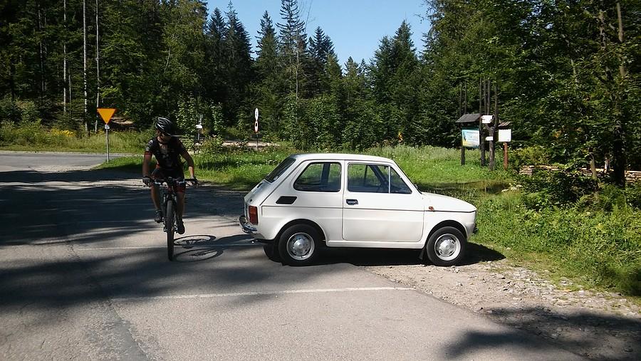 Na Przełęczy Szarcula (761 m) spotkaliśmy pięknego klasyka :)
