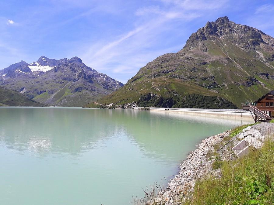 Zapora na Silvretta-Stausee.