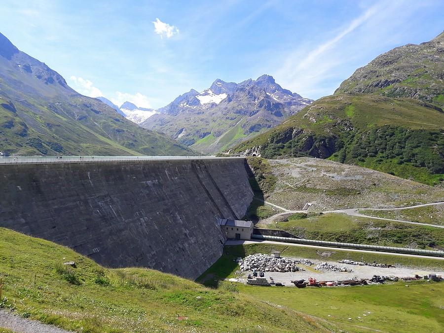 Zapora na Silvretta-Stausee.