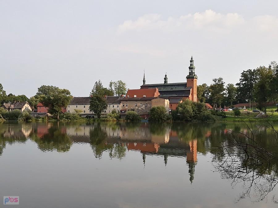 Widok na Kolegiatę p.w Wniebowzięcia Najświętszej Maryi Panny w Kartuzach