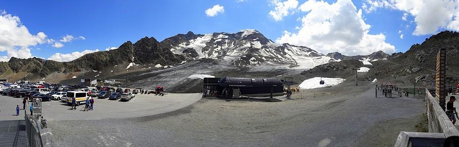 Panorama lodowca na Kaunertal.