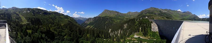 Panorama przy Stausee-Kops.