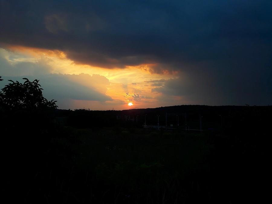 Zachód słońca w Kusiętach.