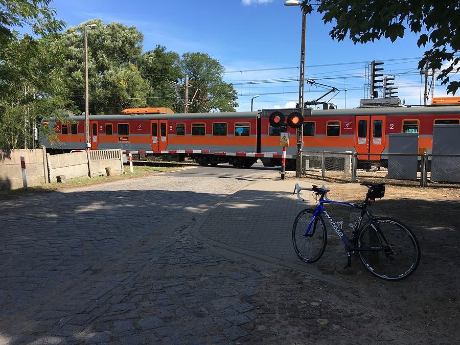 Przejazd kolejowy w Miałach