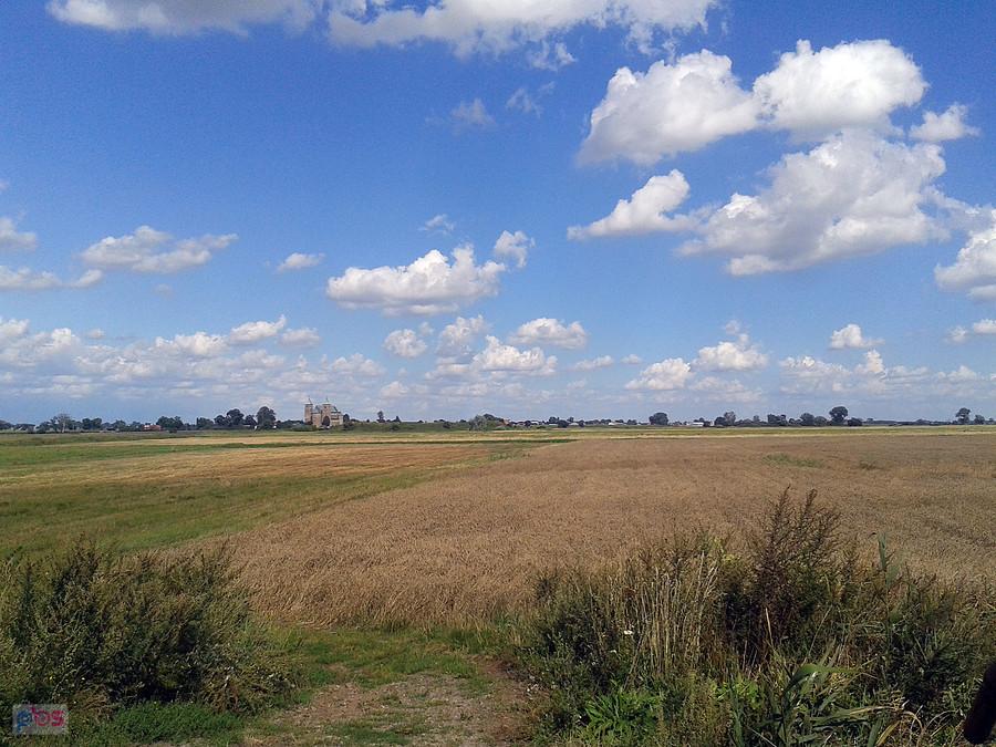 Widok na kolegiate oraz grodzisko