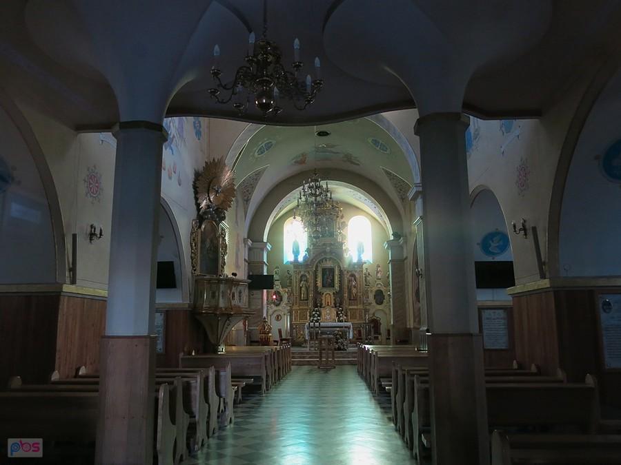 Wnętrze kościoła pw. św. Jana Chrzciciela w Łącku