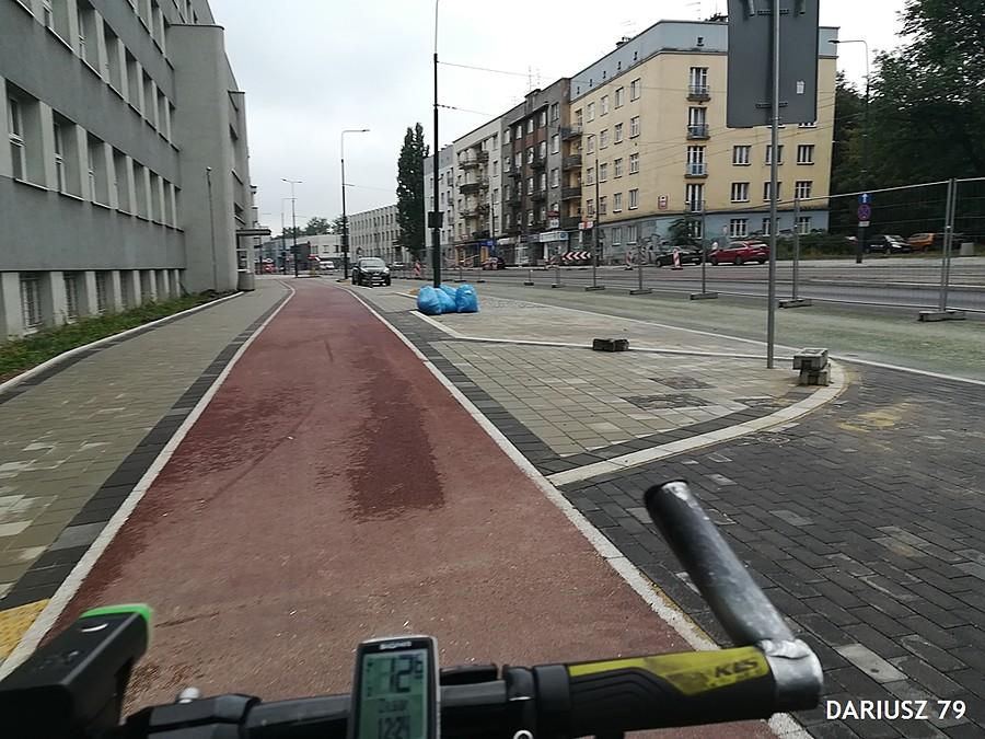 Sosnowiec Centrum - Droga rowerowa na ulicy3 maja