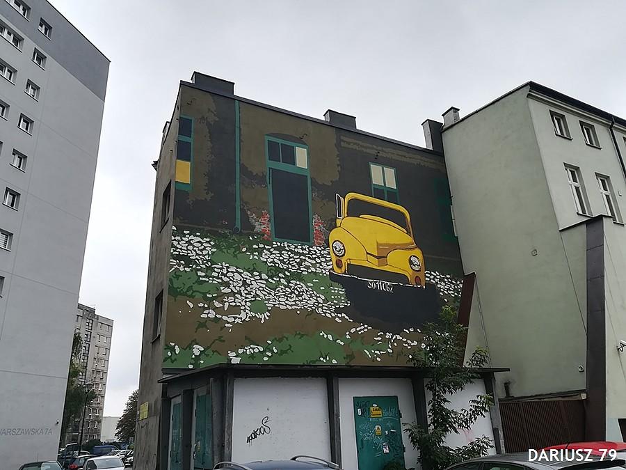 Sosnowiec Centrum mural przy ul. Warszawskiej