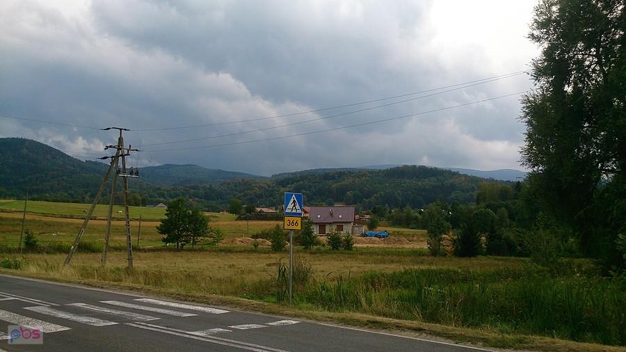 Widok z drogi wojewódzkiej
