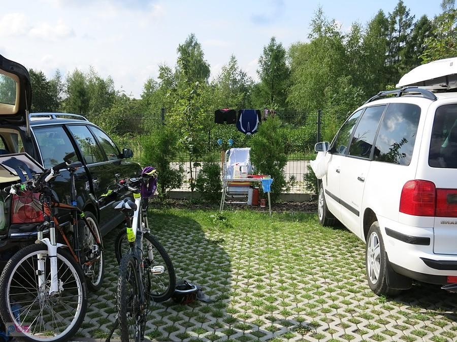 Na campingu Gacki pranie się suszy ;)