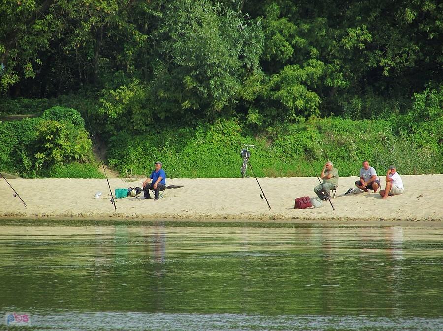 Wędkarze nad Wisłą