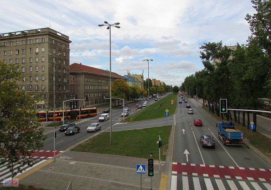 Widok z kładki przy Chełmskiej