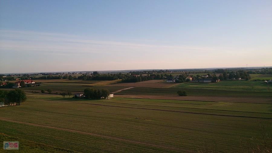 Widok ze szczytu nasypu