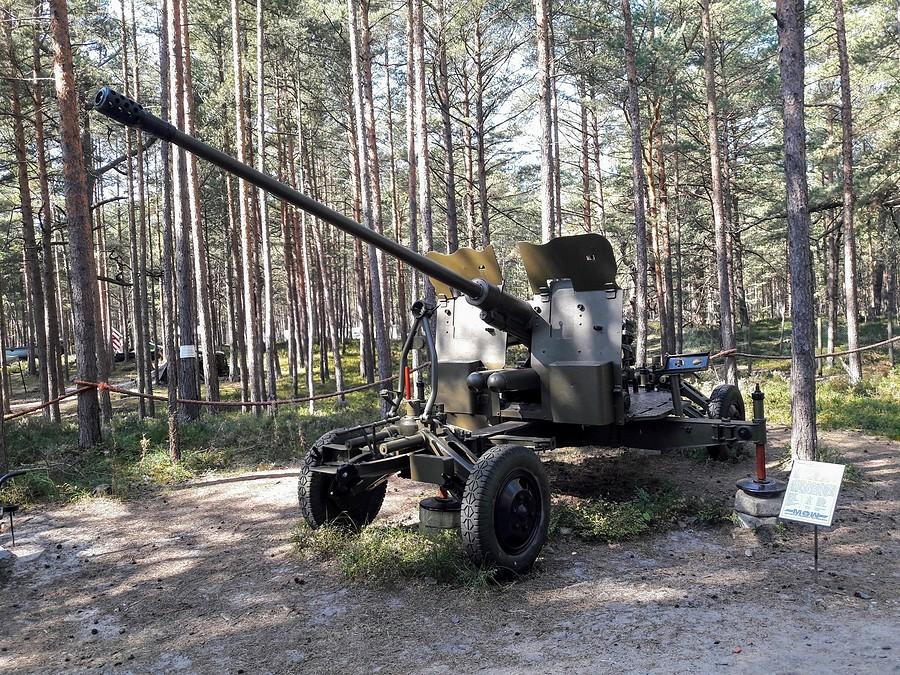 Haubica w skansenie militarnym w Helu.