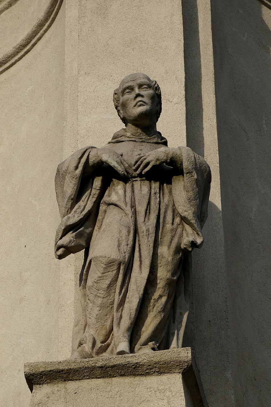 I jeszcze jeden święty cysters - z kolumny maryjnej w Starym Dworku