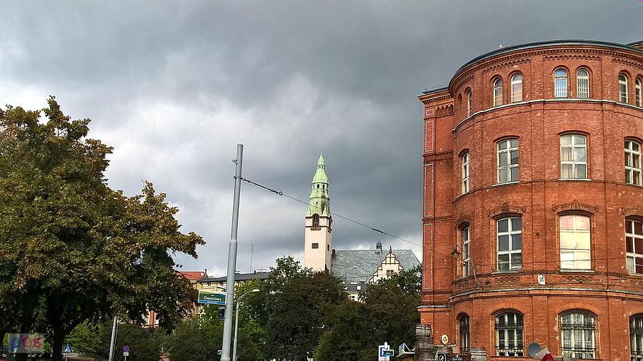 Szczecin - okolice Dworca Głównego - w pobliżu Odry.