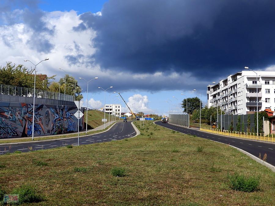 Ulica z Warszewa prowadząca do ulicy Przyjaciół Żołnierza.