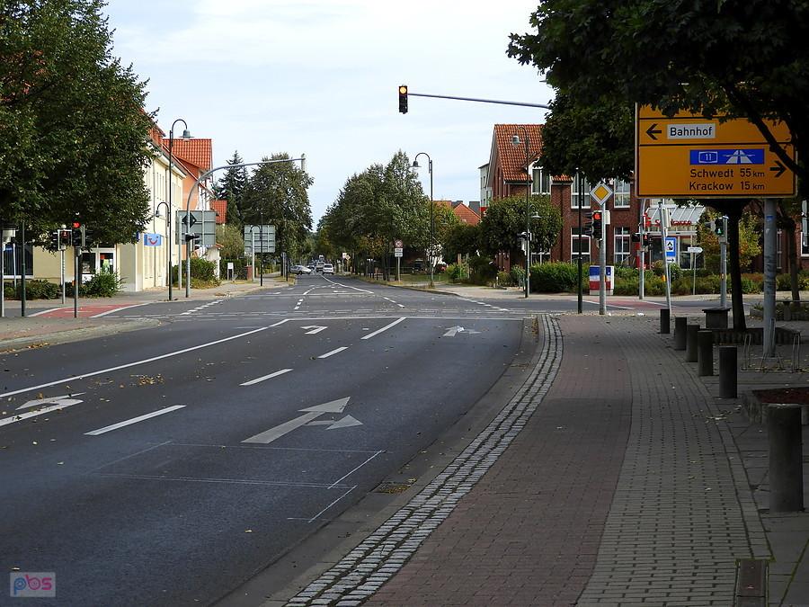 Główna ulica w Loecknitz.
