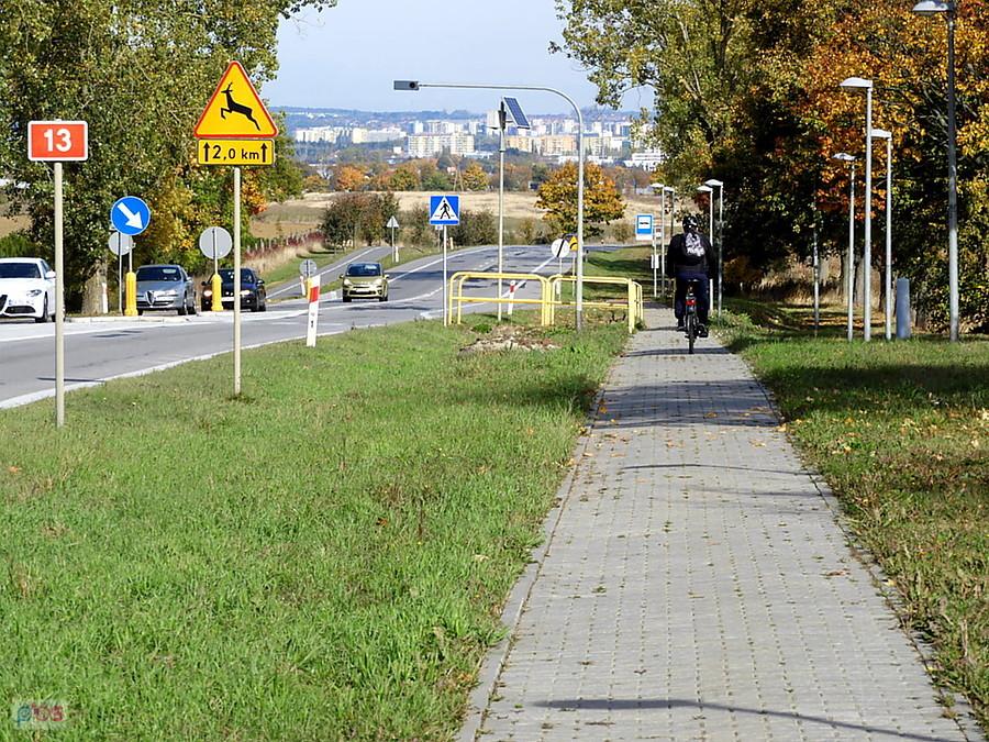 W oddali Szczecin - widok spod Kołbaskowa.