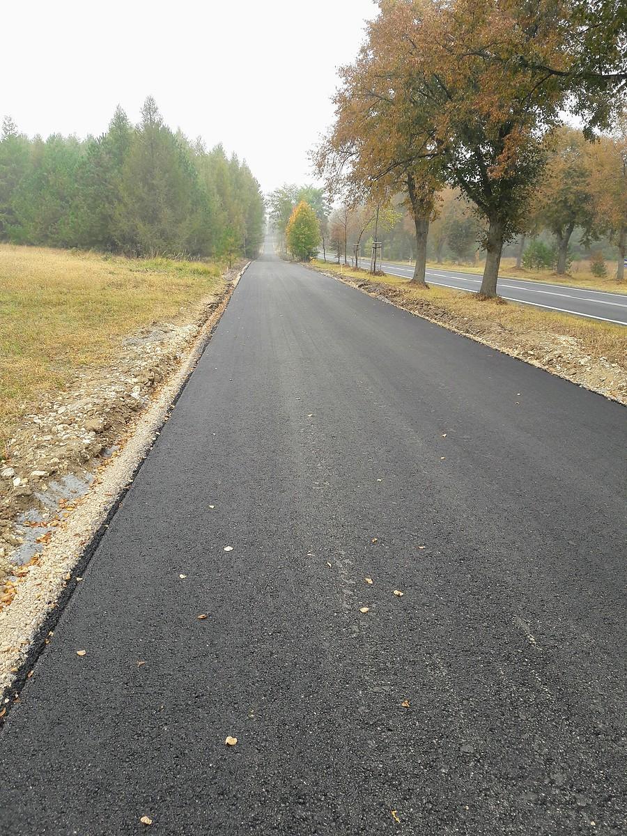 Nowopowstająca droga rowerowa do Olsztyna.