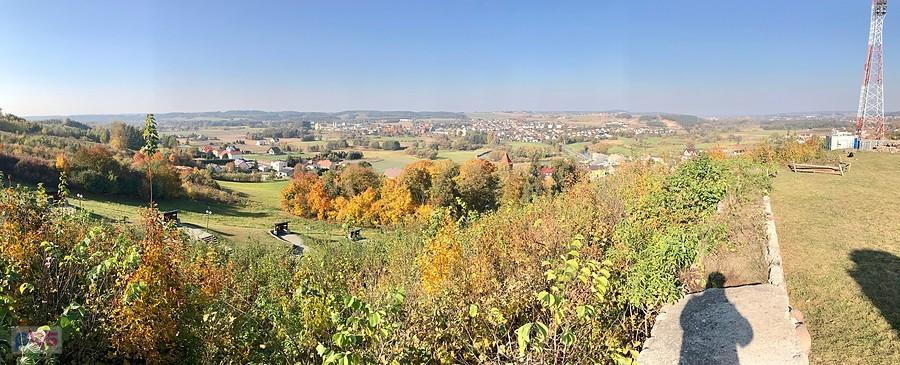 panorama ze wzgórza zamkowego