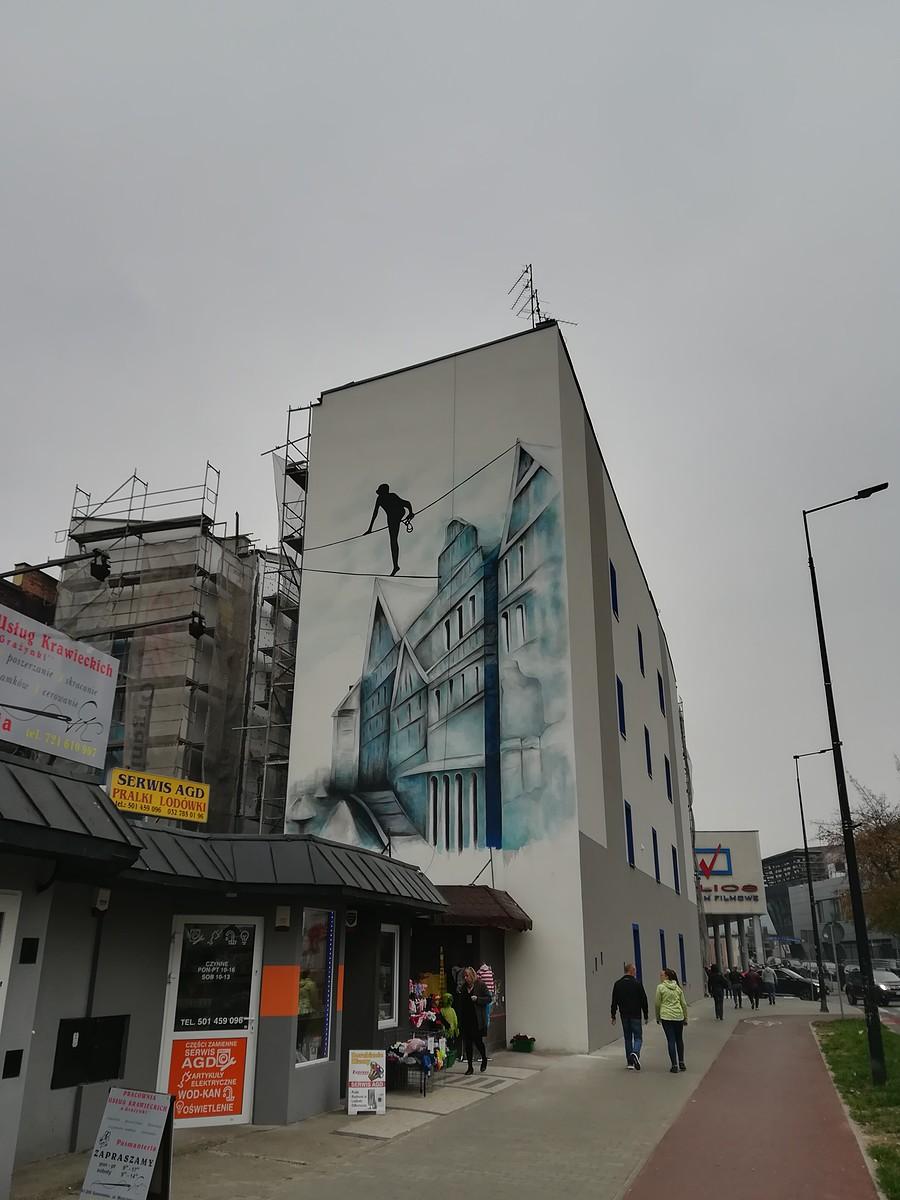 Sosnowiec - Nowy mural na ulicy Mościckiego