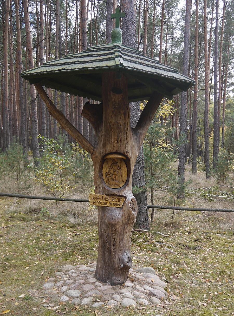 Sw. Hubert na węźle szlaków w lasach bolewickich