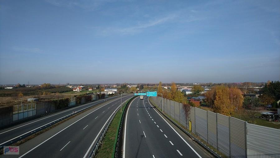 Szosa krakowska w okolicy Grójca