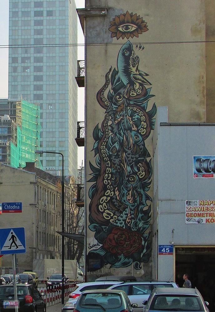 Mural Pawła Swanskiego na Wroniej