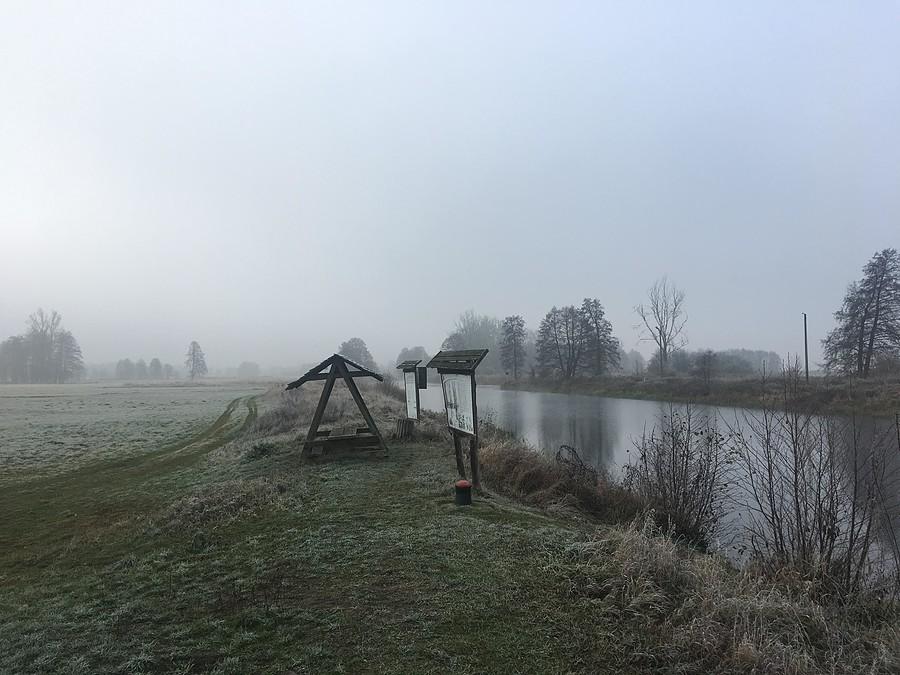 widok na Noteć poniżej śluzy