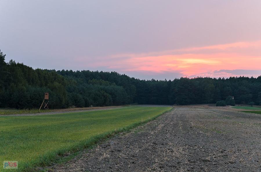 Zachód słońca i front burzowy - Wola Wiśniowa