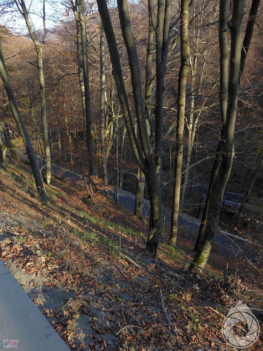 pierwsze poważne serpentyny podjazdu