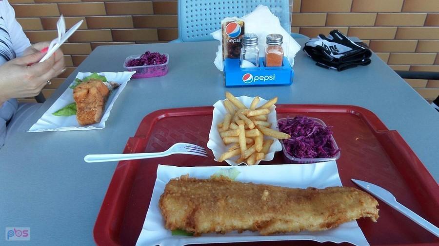 Łosoś w Kołobrzegu i chyba halibut ;)