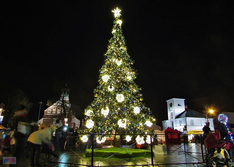 Piaseczno - choinka na pl. Piłsudskiego