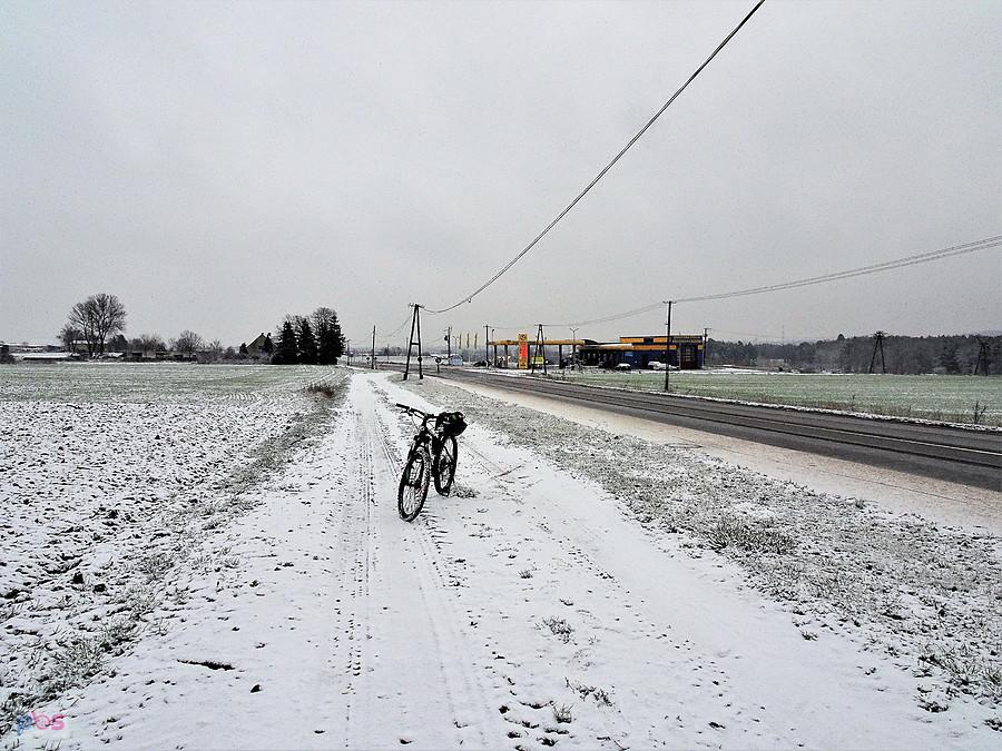 Rowerem po okolicy Tczewa - zimowe klimaty.