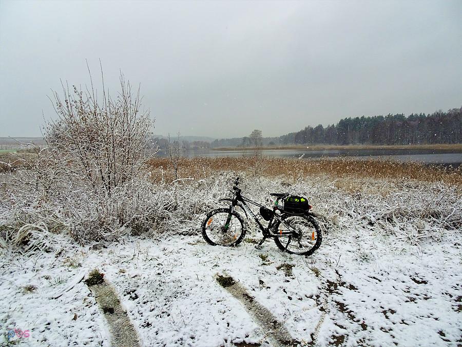 Rowerem po okolicy Tczewa - zimowe klimaty.
