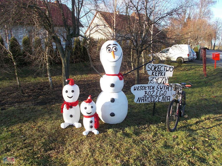 Świąteczne bałwany w Kępkach