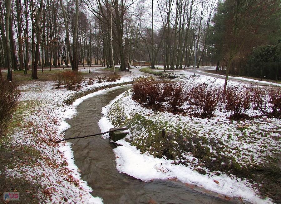 Rzeczka Mała przepływająca przez Park Zdrojowy w Konstancinie