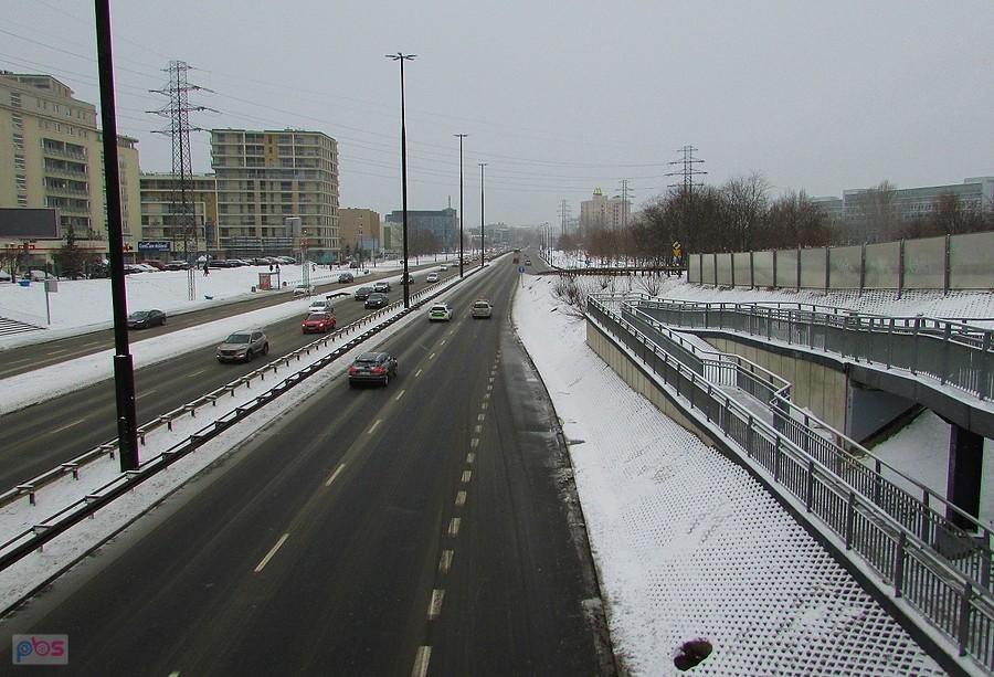 Z kładki nad Rzymowskiego przy Wyścigach